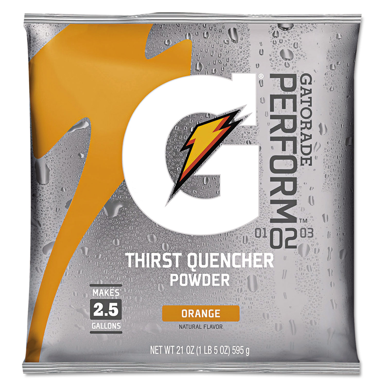  Gatorade 03970 Original Powdered Drink Mix, Orange, 21oz Packet, 32/Carton (GTD03970) 