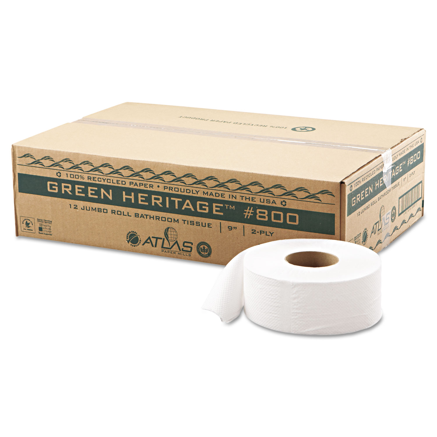 Papier toilette Maxi Jumbo simple épaisseur Renova Green - 9