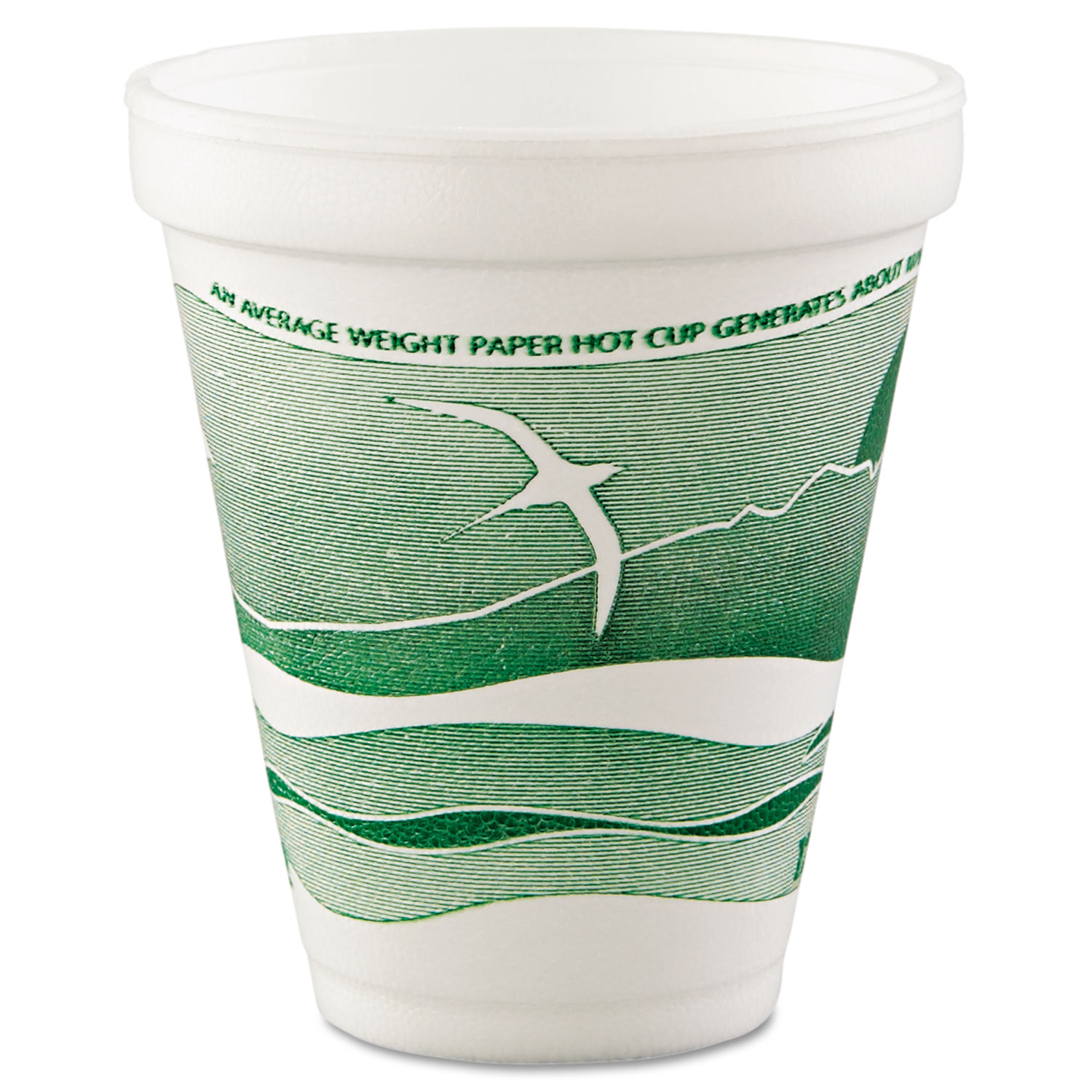  Dart 12J16H Horizon Hot/Cold Foam Drinking Cups, 12oz, Green/White, 25/Bag, 40 Bags/Carton (DCC12J16H) 