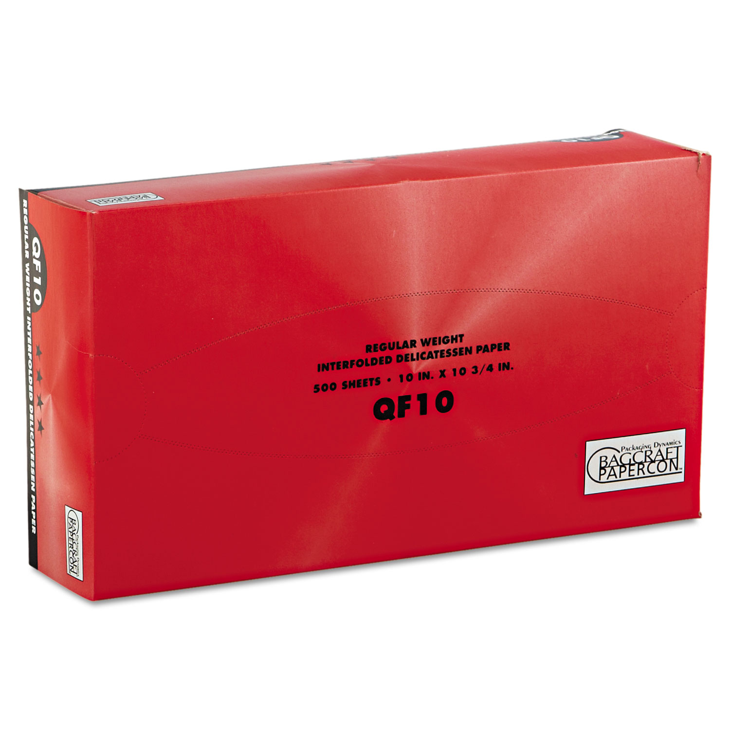 QF10 Interfolded Dry Wax Paper, 10 x 10 1/4, White, 500/Box, 12 Boxes/Carton