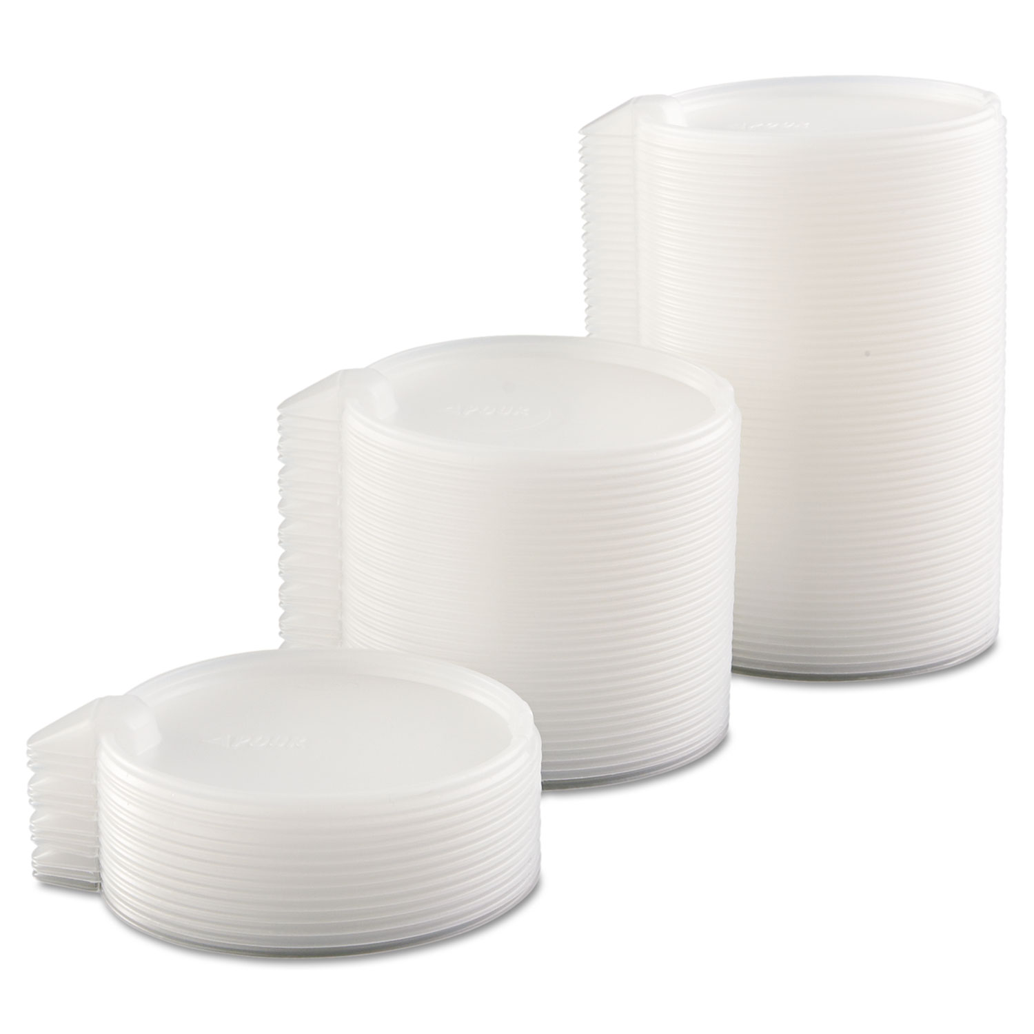 PS Plastic Lids, Fits 16-44oz Cups, Translucent, 500/Carton
