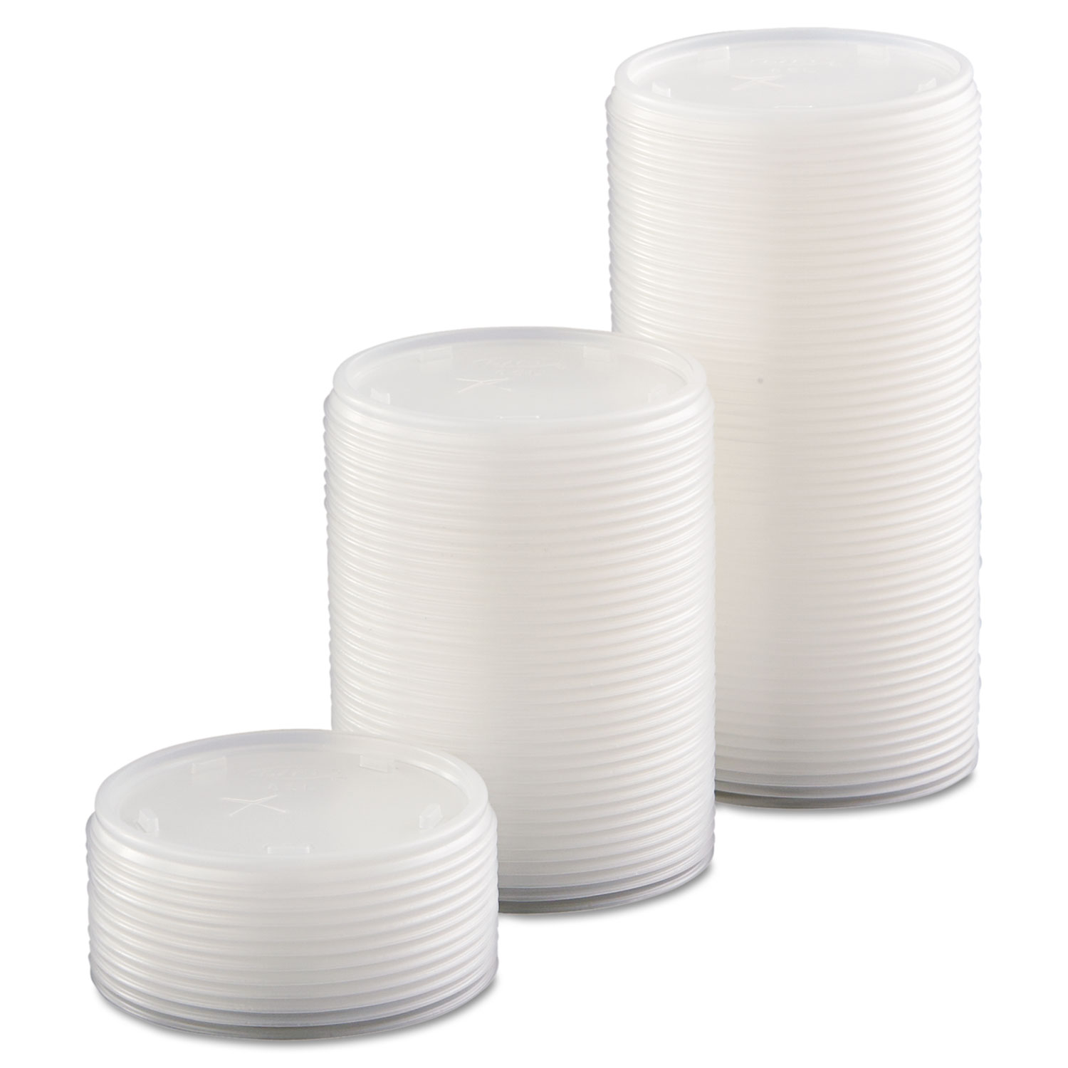 Plastic Cold Cup Lids, Fits 8-9oz Cups, Translucent, 1000/Carton