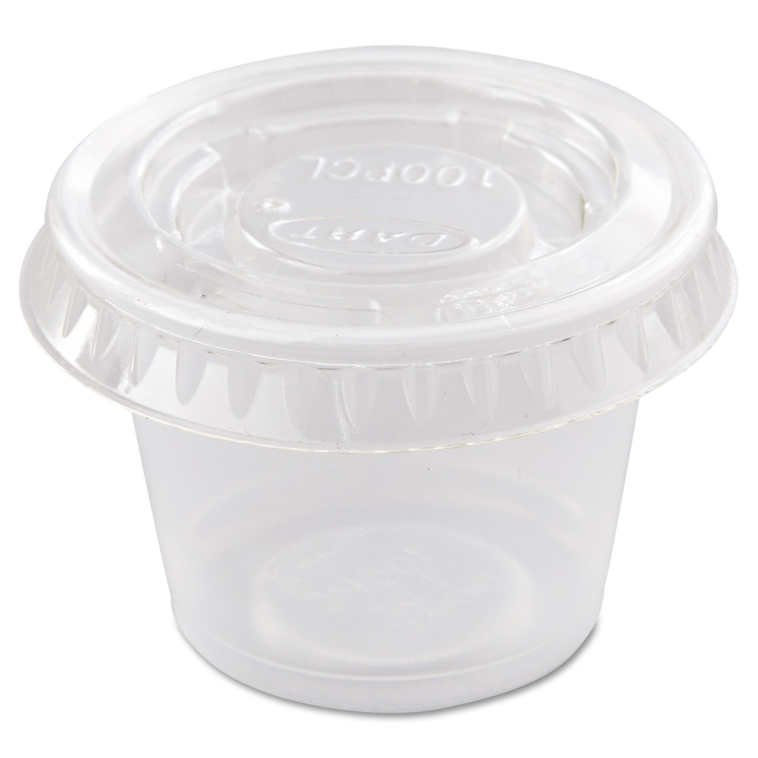 Portion/Souffl Cup Lids. Fits .5-1oz Cups, Clear, 2500/Carton