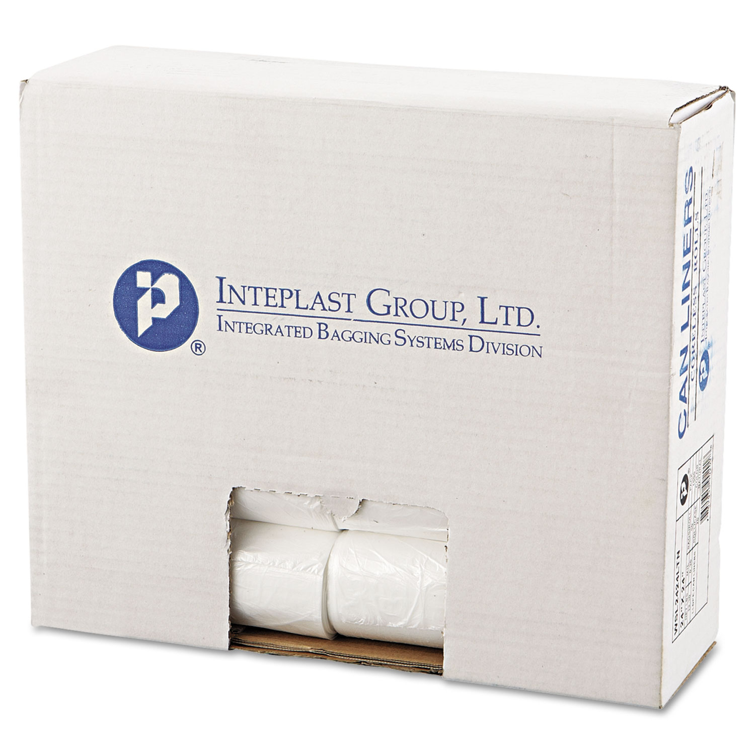 Low-Density Can Liner, 24 x 24, 10gal, .35mil, Clear, 50/Roll, 20 Rolls/Carton
