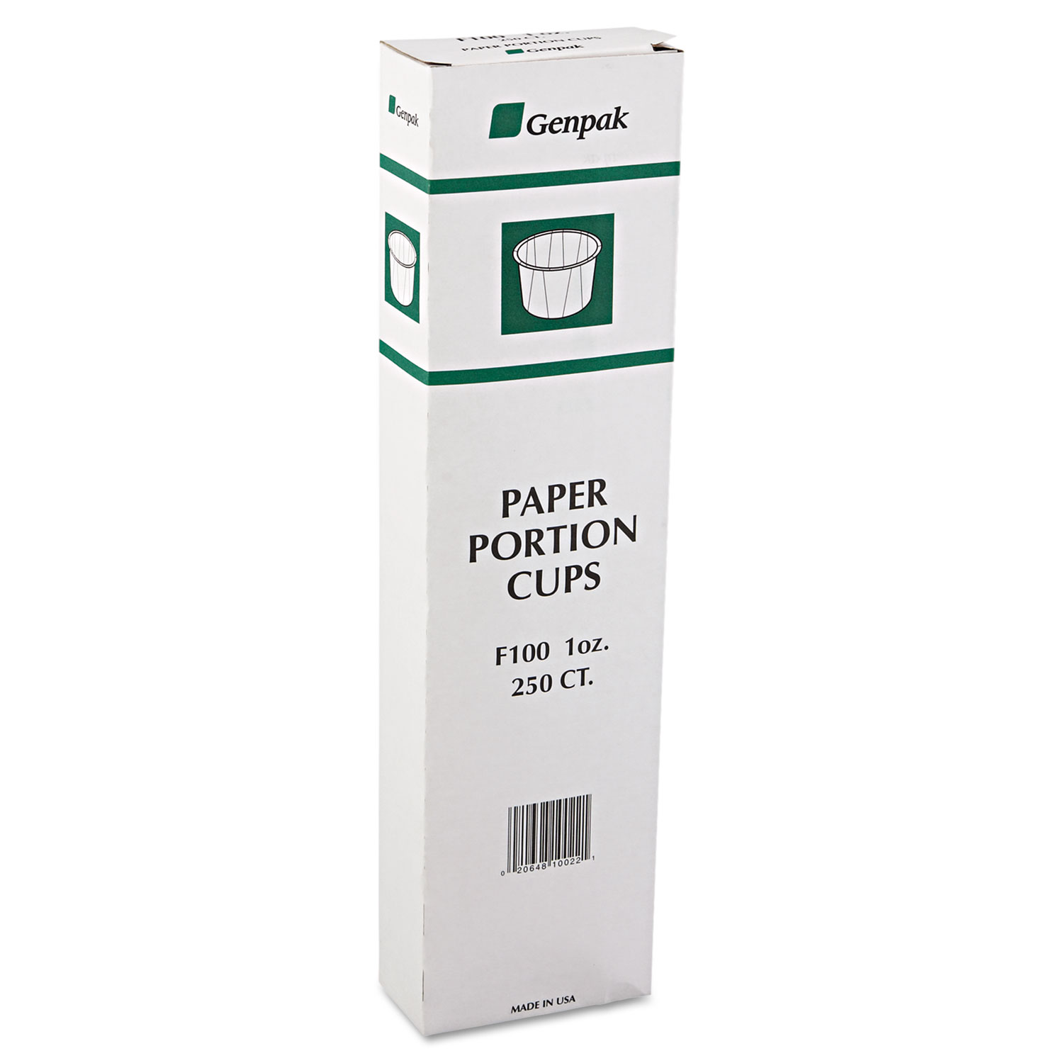 Squat Paper Portion Cup, 1oz, White, 250/Bag, 20 Bags/Carton