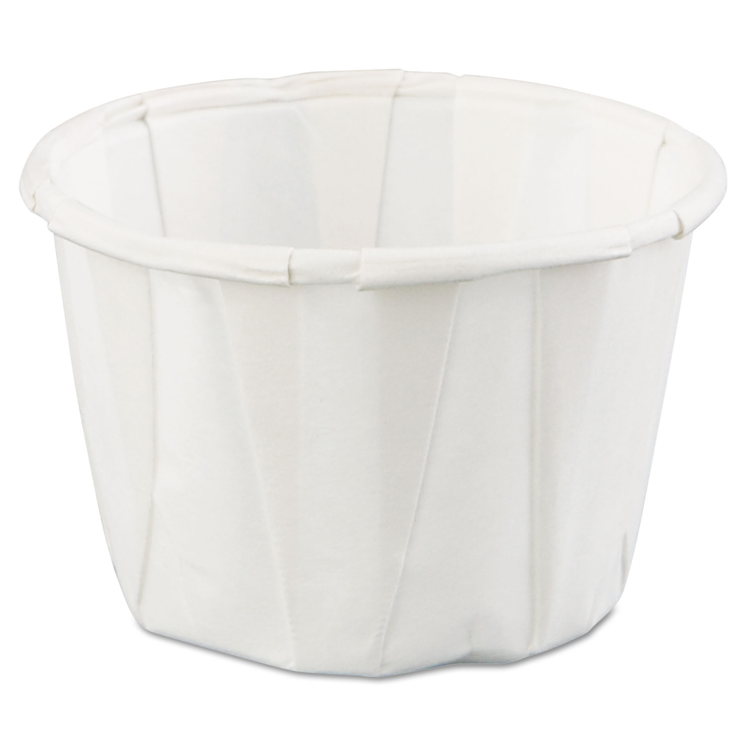  Genpak F100--- Squat Paper Portion Cup, 1oz, White, 250/Bag, 20 Bags/Carton (GNPF100) 
