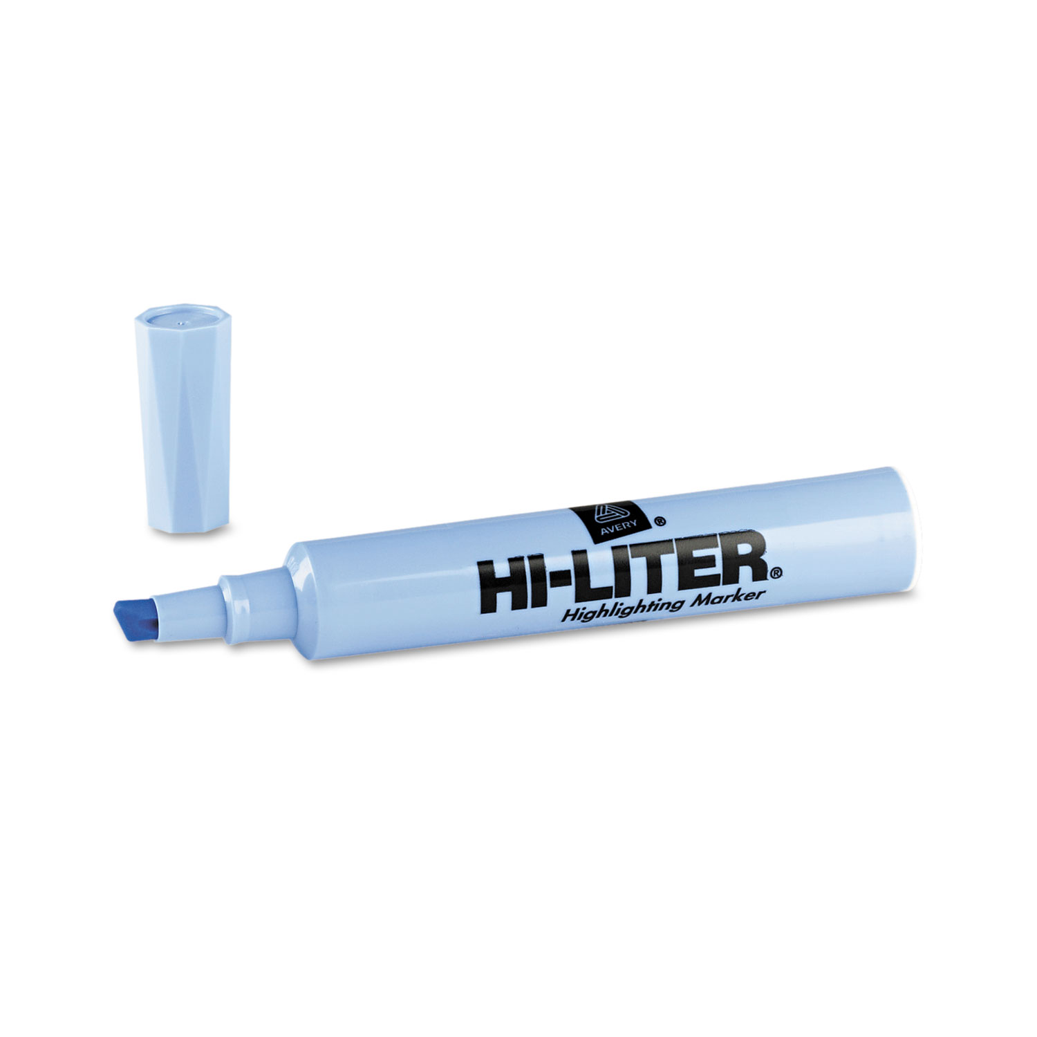 HI-LITER Desk-Style Highlighter, Chisel Tip, Light Blue Ink, Dozen