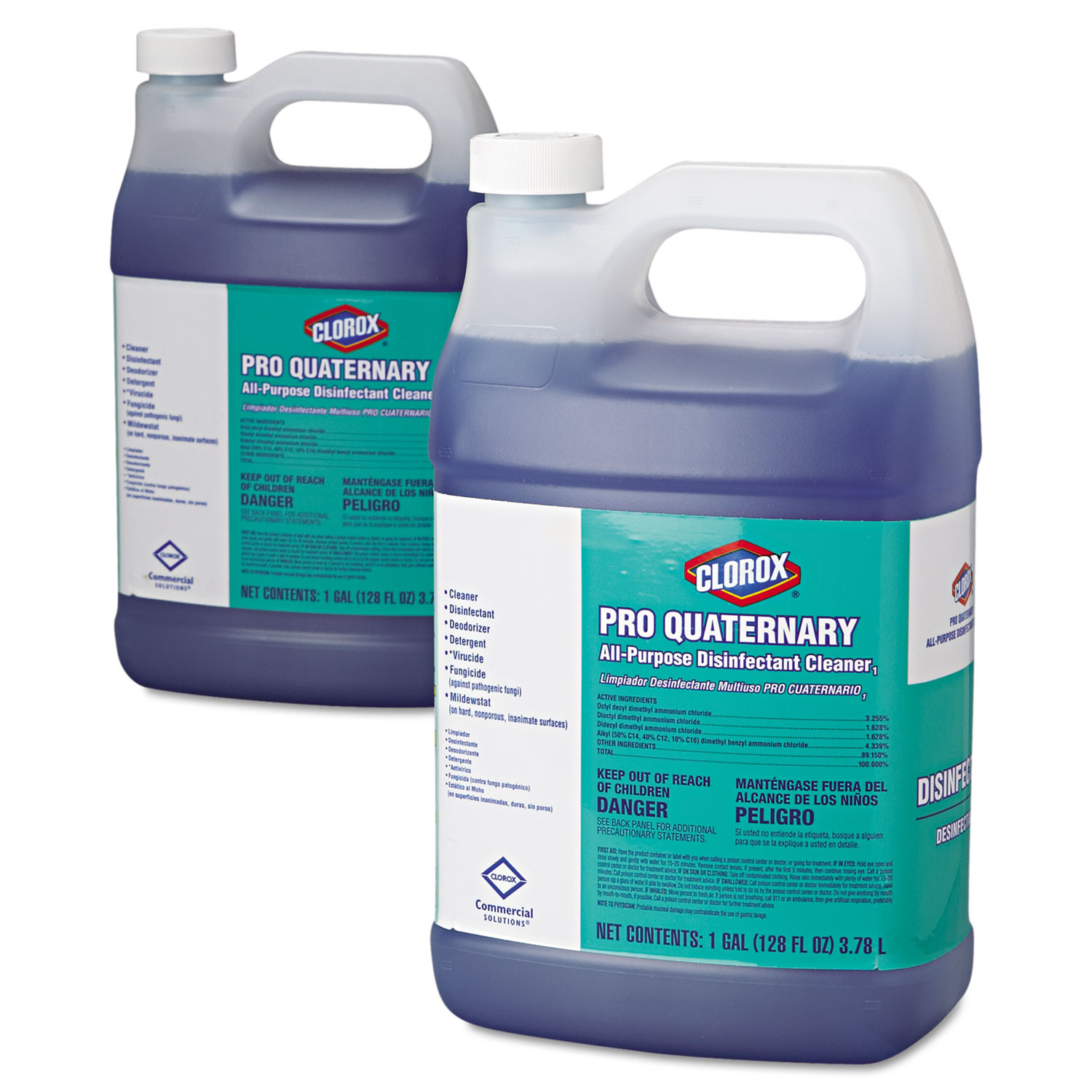 Pro Quaternary All-Purpose Disinfectant Cleaner, 128 oz Bottle, 2/Carton