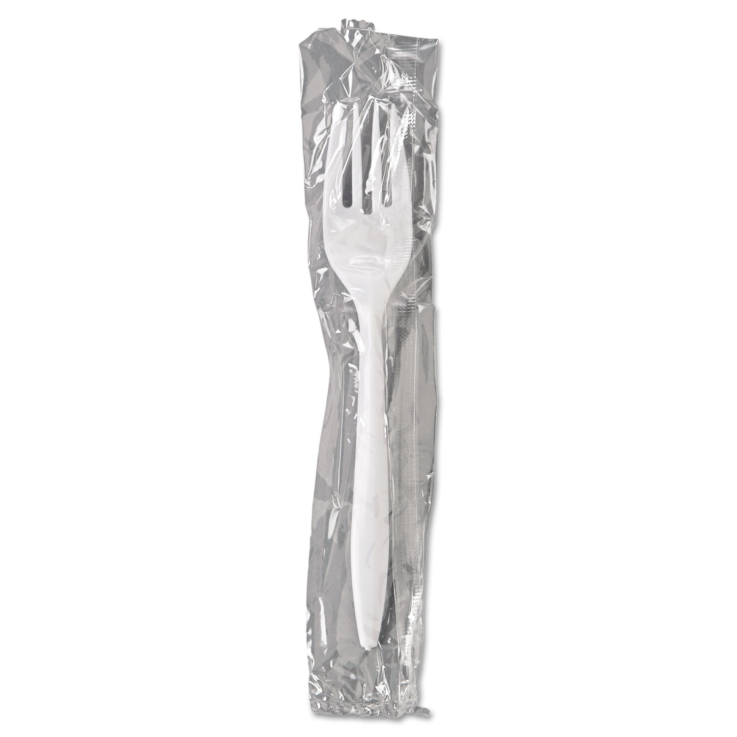 Wrapped Cutlery, 6 1/8 Fork, Mediumweight, White, 1000/Carton