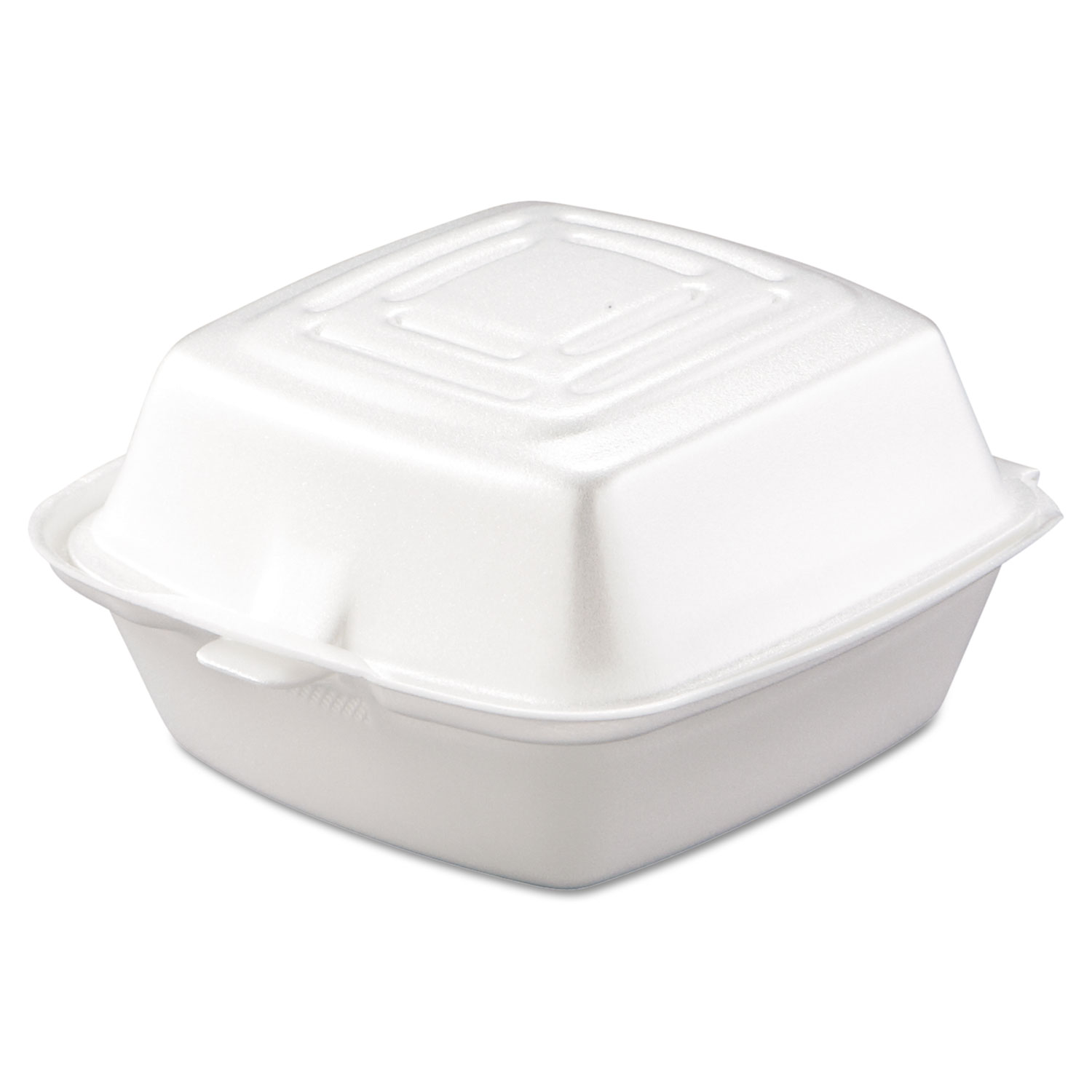 Dart 50HT1 Carryout Food Container, Foam, 1-Comp, 5 1/2 x 5 3/8 x 2 7/8, White, 500/Carton (DCC50HT1) 