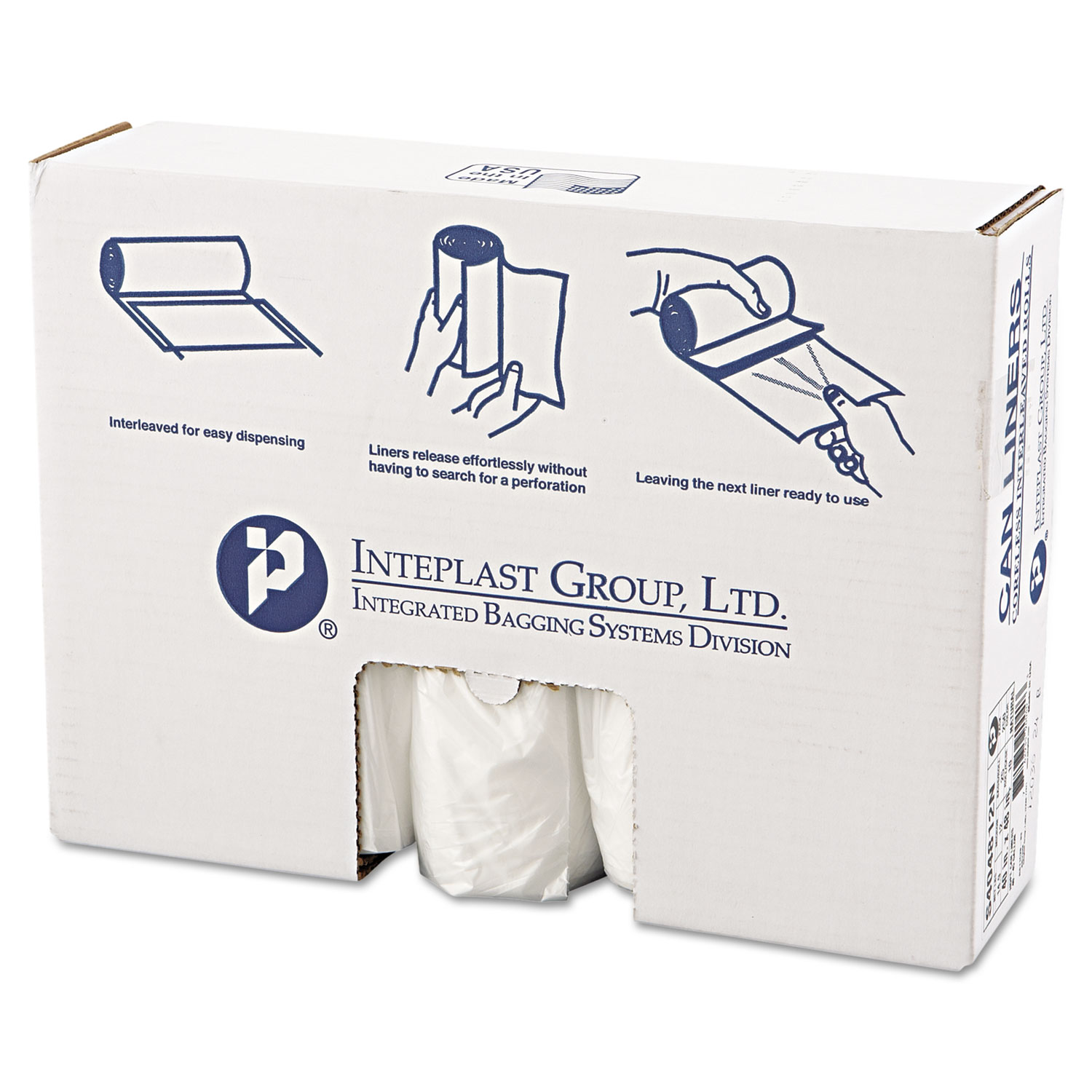 14 Micron in Clear 40 x 48 High-Density Can Liners with 45-Gallon