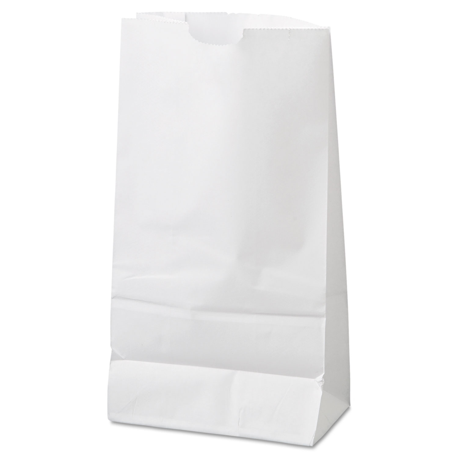 6 White Paper Bags, 500/Case - mastersupplyonline