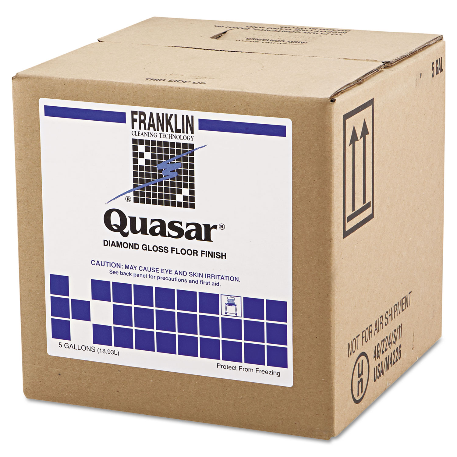 Franklin Cleaning Technology® Quasar High Solids Floor Finish, 5gal Box