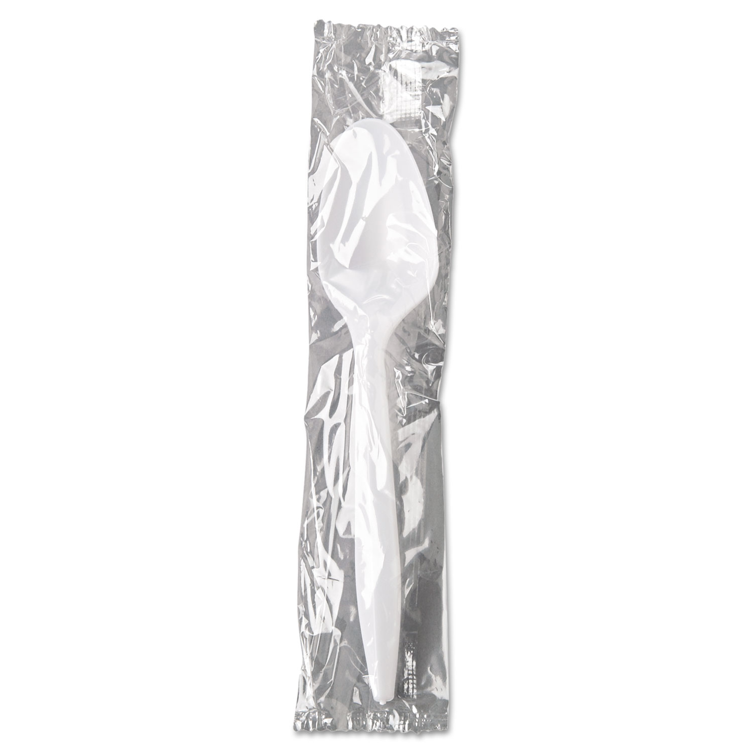 Wrapped Cutlery, 5 7/8 Teaspoon, Mediumweight, White, 1000/Carton