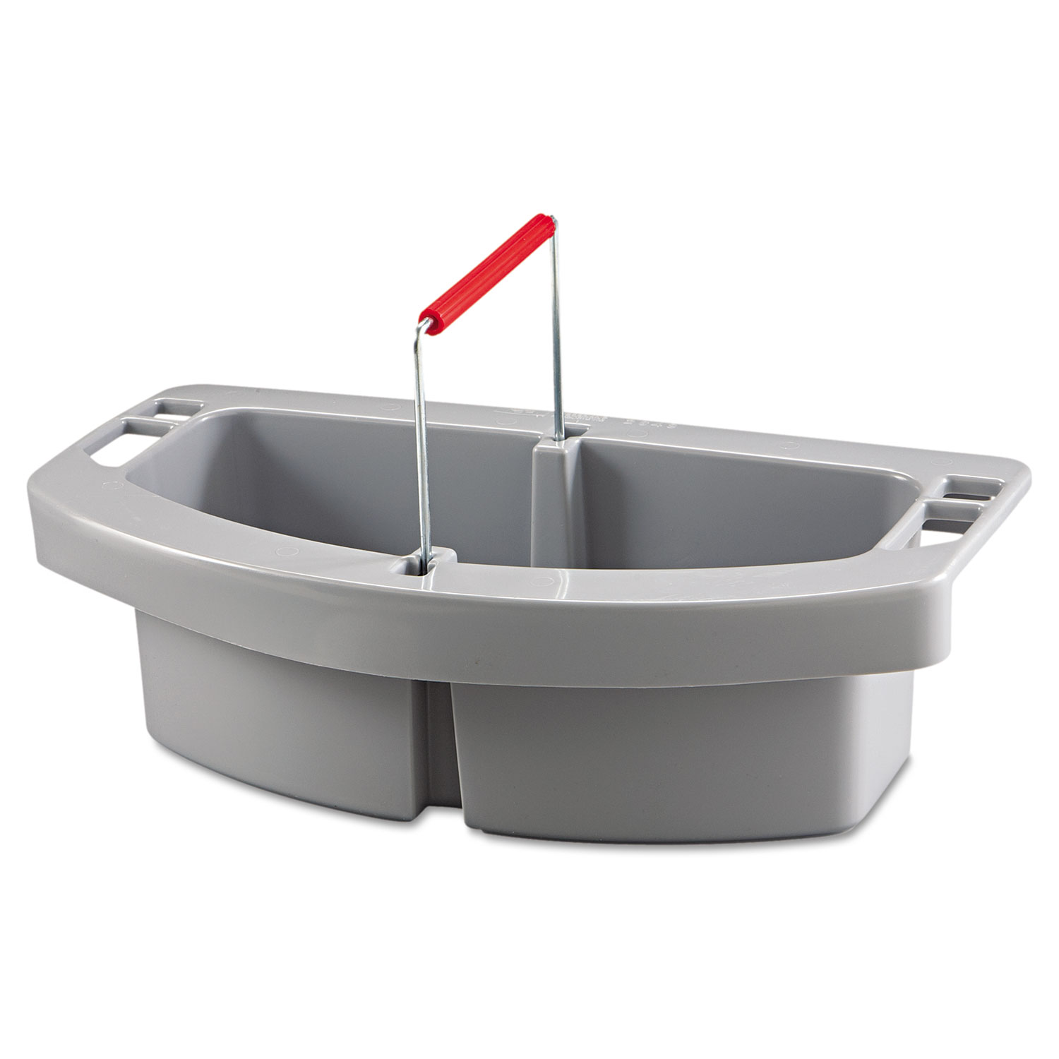  Rubbermaid Commercial 264900GRAY Maid Caddy, 2-Compartment, 16w x 9d x 5h, Gray (RCP2649GRA) 