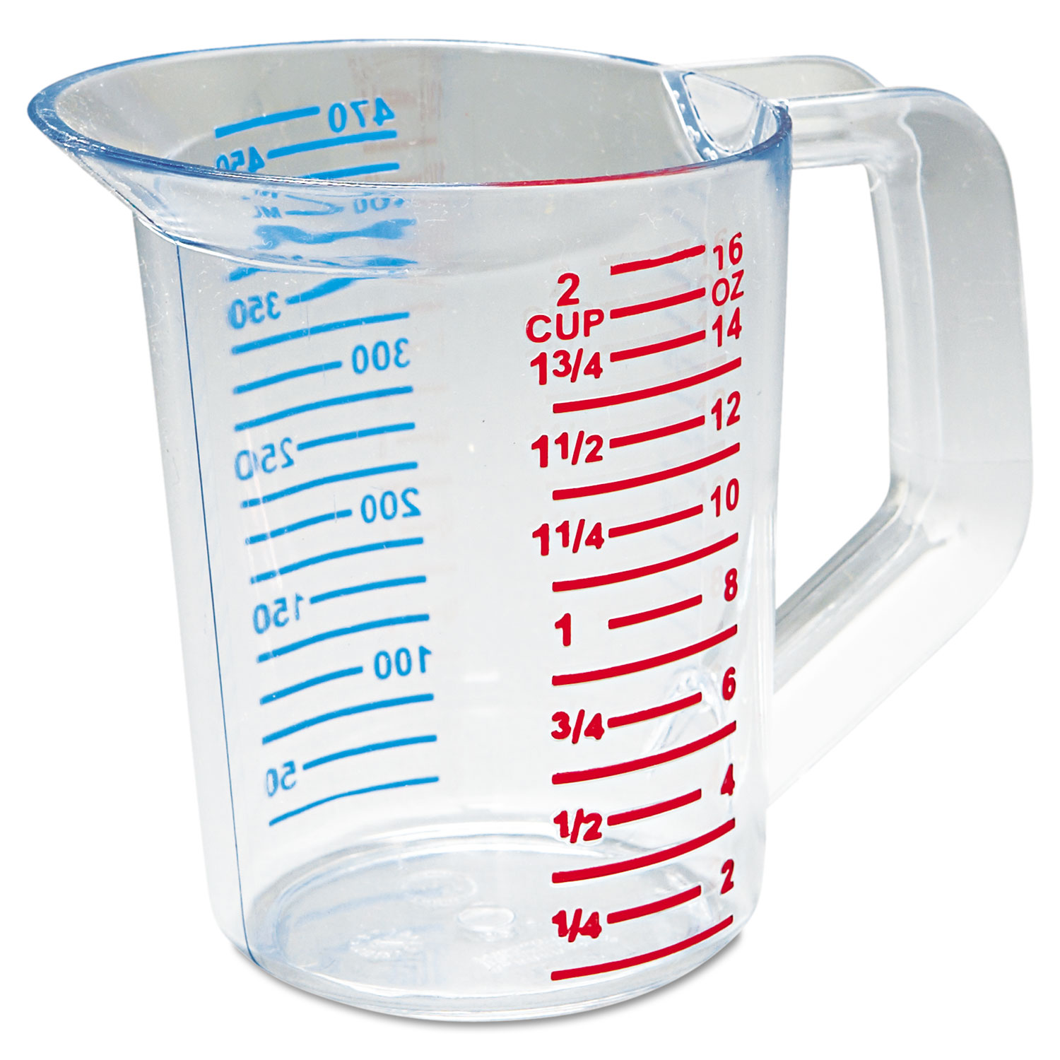  Rubbermaid Commercial 321500CLR Bouncer Measuring Cup, 16oz, Clear (RCP3215CLE) 