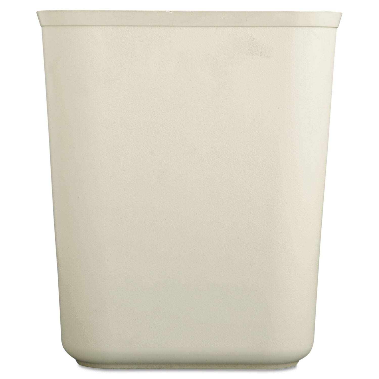 Fire-Resistant Wastebasket, Rectangular, Fiberglass, 1.75gal, Beige