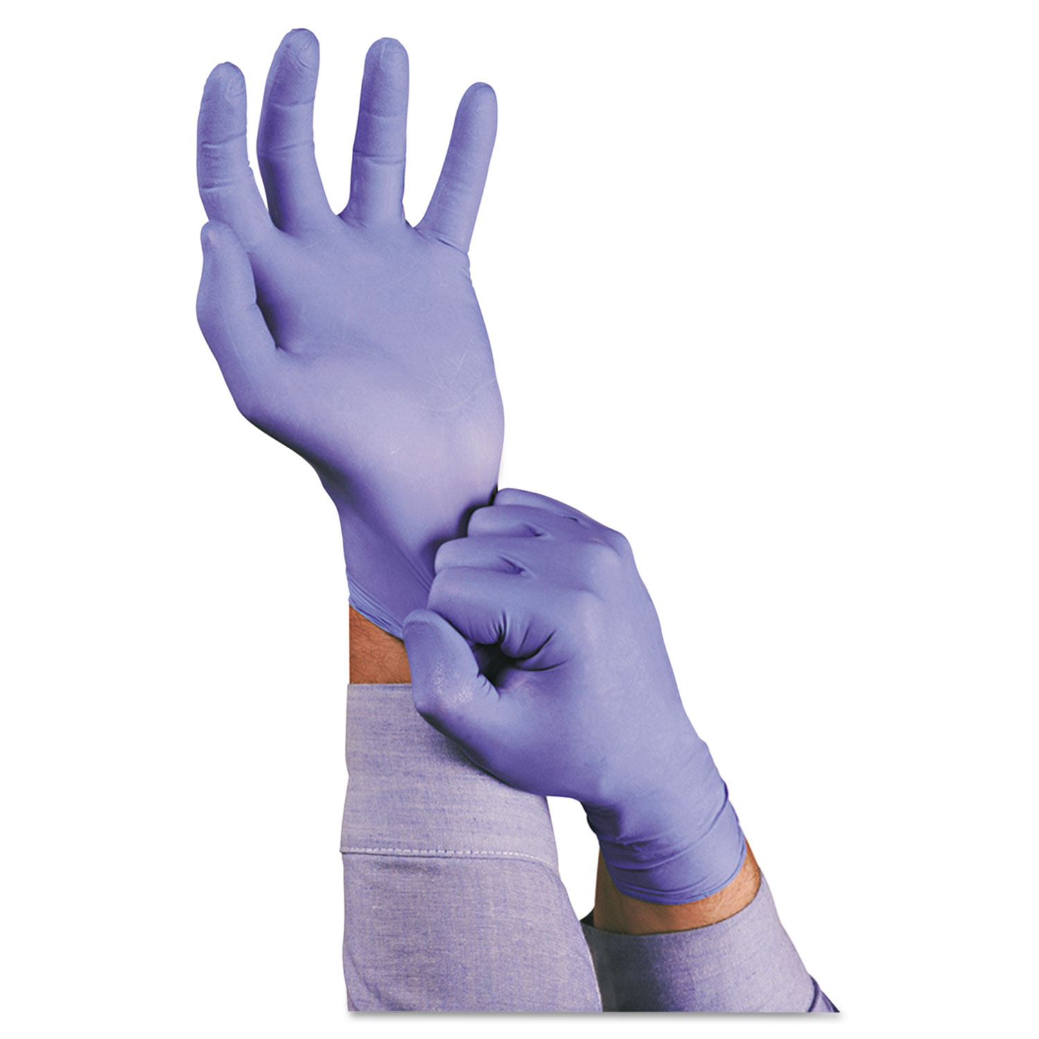  AnsellPro 105082 TNT Disposable Nitrile Gloves, Non-powdered, Blue, Medium, 100/Box (ANS92675M) 