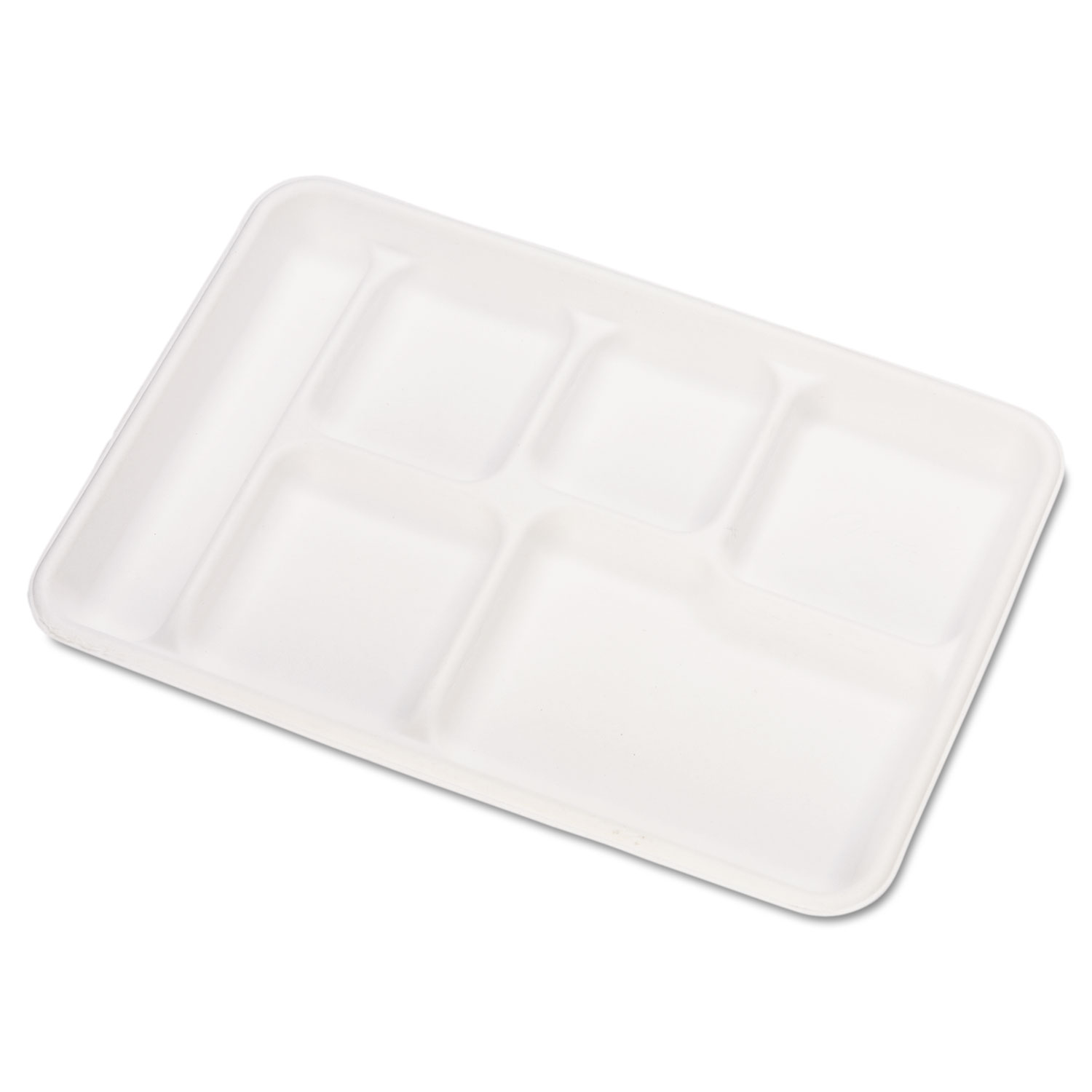  Chinet 22021 Heavy-Weight Molded Fiber Cafeteria Trays, 6-Comp, 8 1/2 x 12 1/2, 500/Carton (HUH22021CT) 