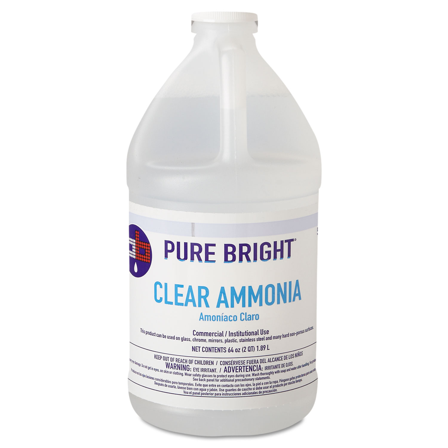  Pure Bright 19703575033 Clear Ammonia, 64oz Bottle, 8/Carton (KIK19703575033) 
