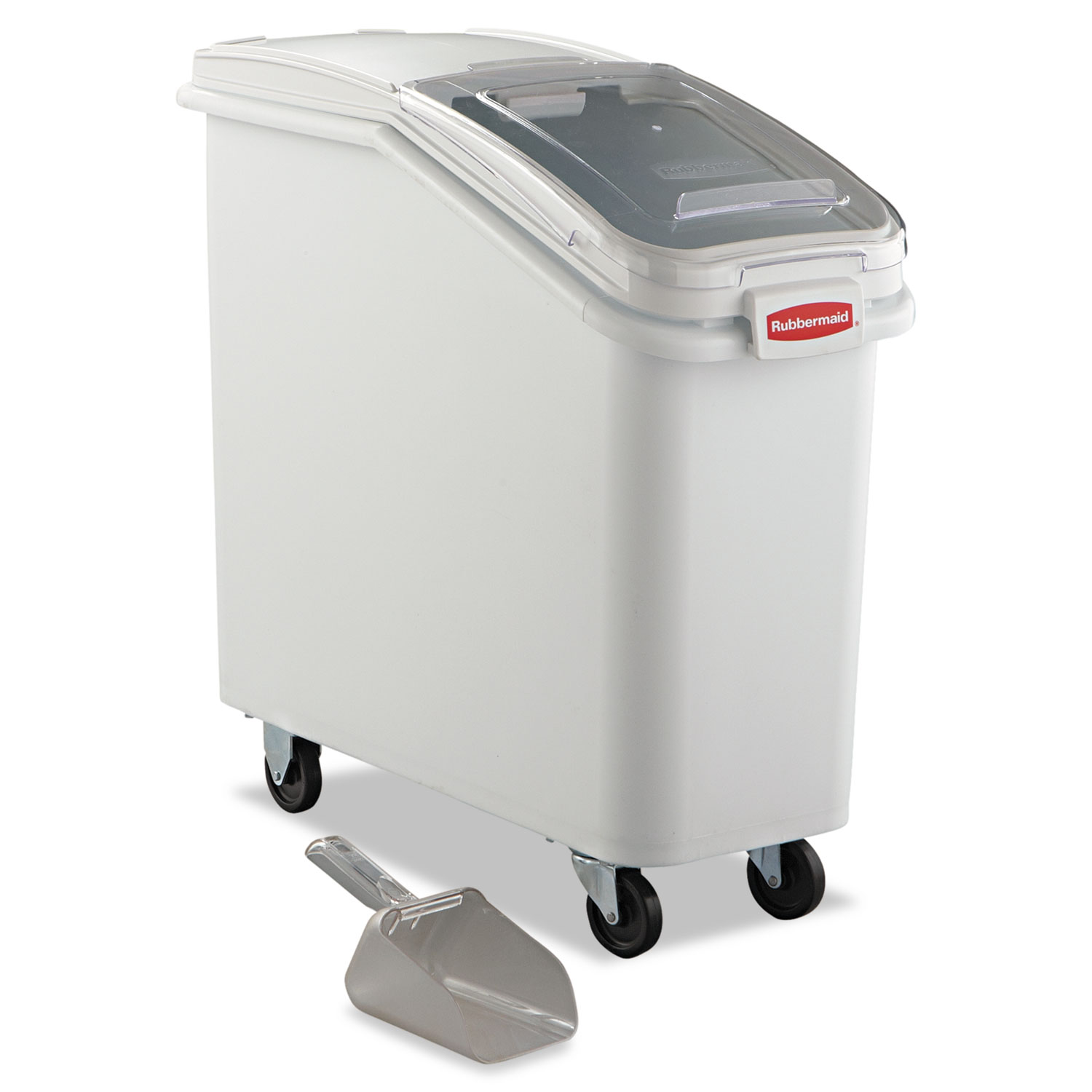  Rubbermaid Commercial FG360088WHT ProSave Mobile Ingredient Bin, 20.57gal, 13 1/8w x 29 1/4d x 28h, White (RCP360088WHI) 