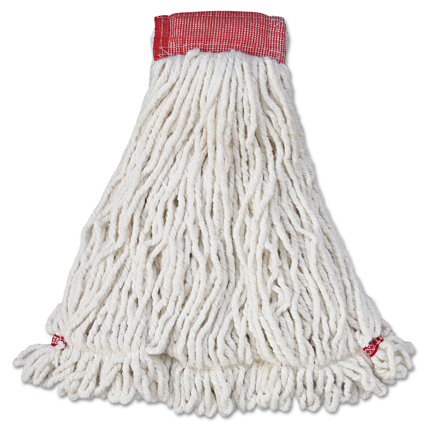  Rubbermaid Commercial FGA25306WH00 Web Foot Wet Mop Head, Shrinkless, Cotton/Synthetic, White, Large, 6/Carton (RCPA253WHI) 