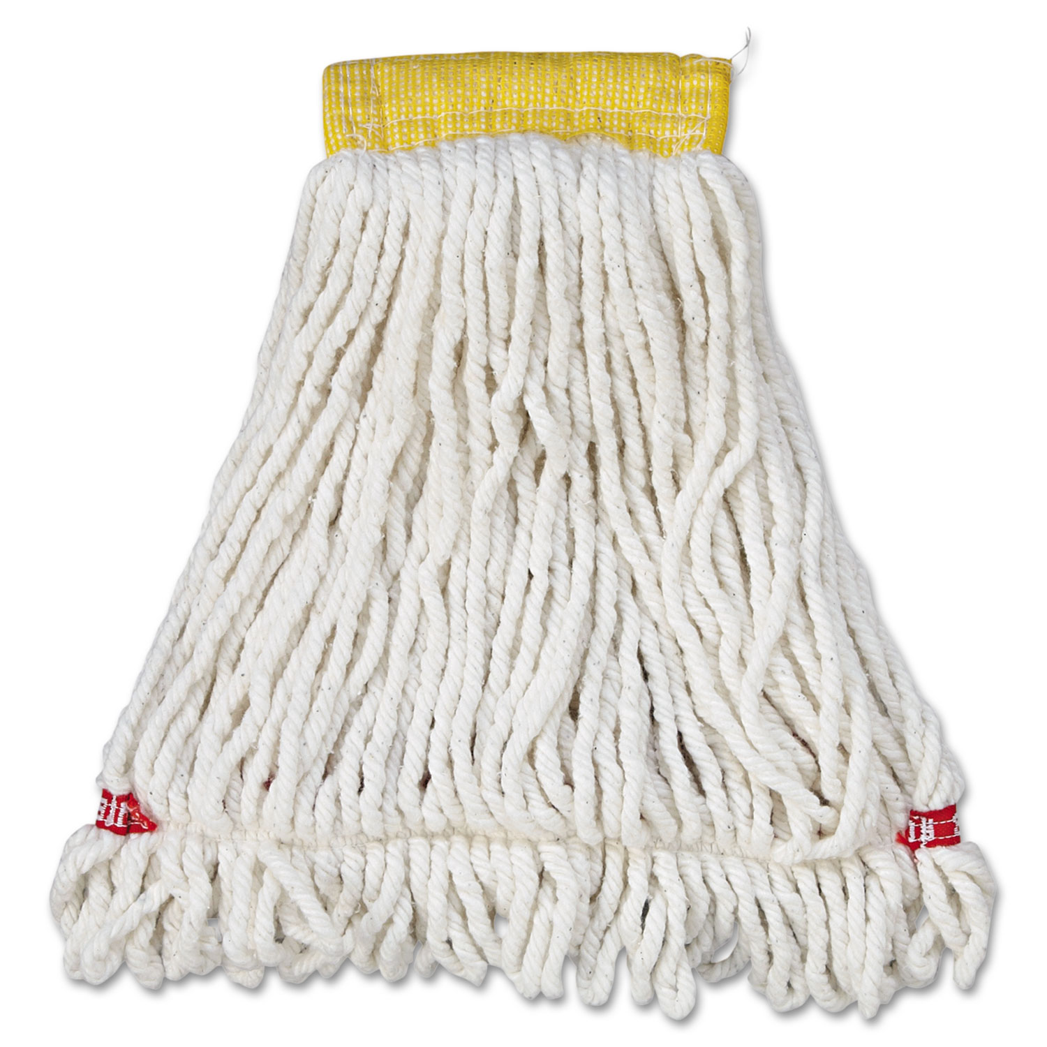  Rubbermaid Commercial FGA25106WH00 Web Foot Wet Mop Head, Shrinkless, Cotton/Synthetic, White, Small, 6/Carton (RCPA251WHI) 