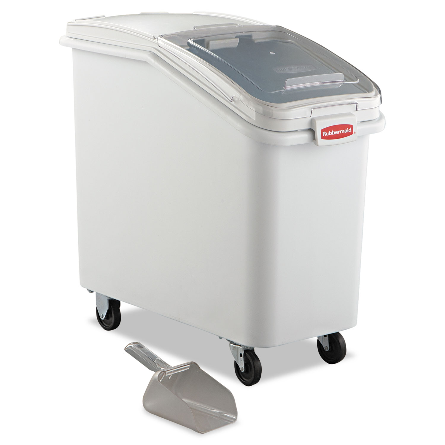  Rubbermaid Commercial 3602-88-WHT ProSave Mobile Ingredient Bin, 26.18gal, 15 1/2w x 29 1/2d x 28h, White (RCP360288WHI) 