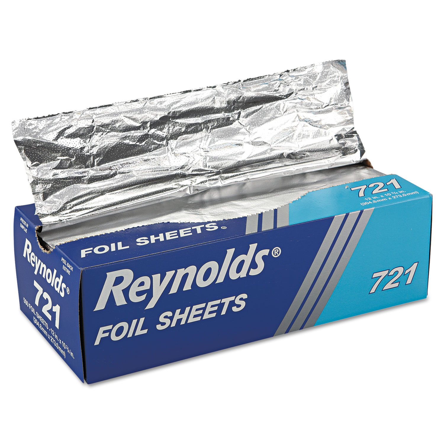  Reynolds Wrap 000000000000000721 Interfolded Aluminum Foil Sheets, 12 x 10 3/4, Silver, 500/Box, 6 Boxes/Carton (RFP721) 