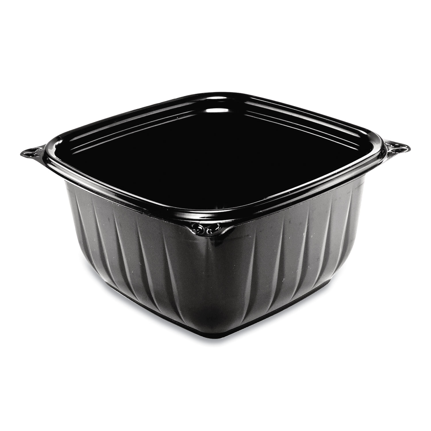PresentaBowls Pro Black Square Bowls, 16 oz, 5 x 5 x 2.5, Plastic, 63/Bag, 8 Bags/Carton