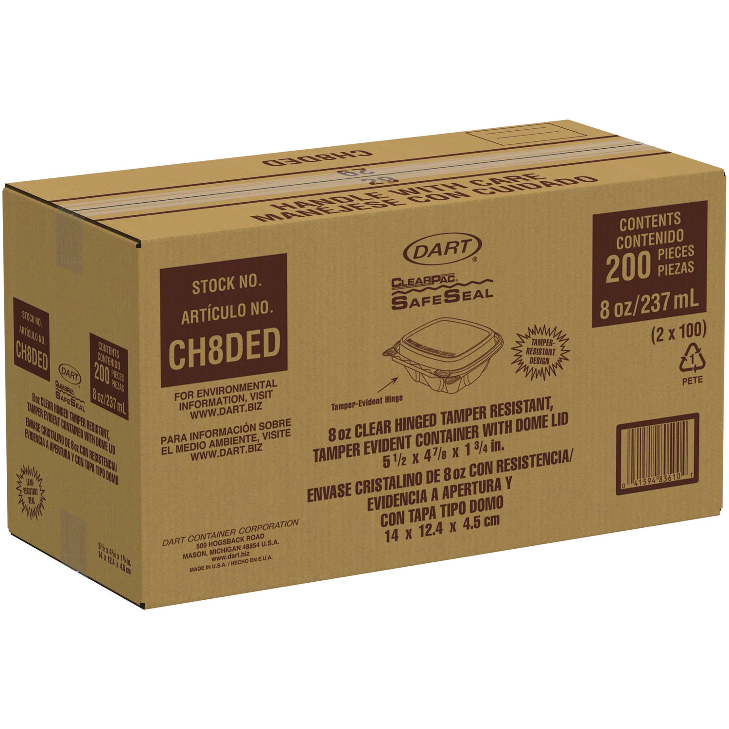 Dart ClearPac SafeSeal Tamper-Resistant, Tamper-Evident Containers