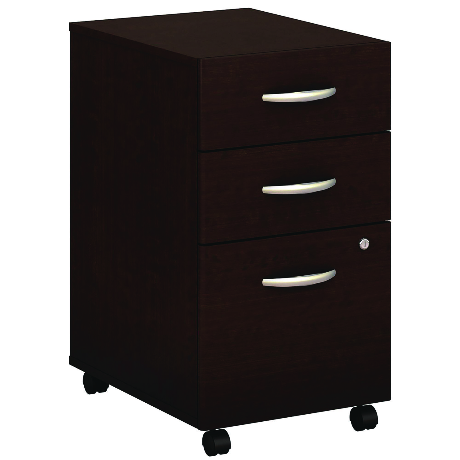 Series C Mobile Pedestal File, Left/Right, 3-Drawer: Box/Box/File, Legal/Letter/A4/A5, Cherry/Gray, 15.75 x 20.25 x 27.88