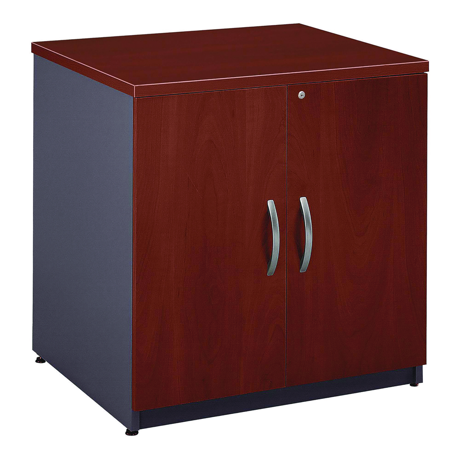 Series C Collection 30W Storage Cabinet, Graphite Gray/Hansen Cherry