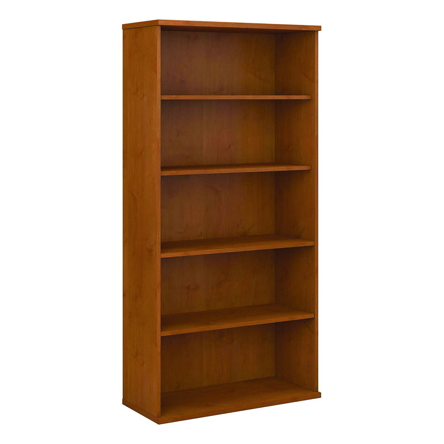 Series C Collection Bookcase, Five-Shelf, 35.63w x 15.38d x 72.78h, Natural Cherry