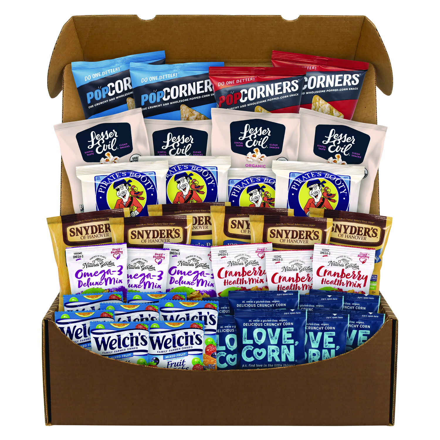 Snack Box Pros Better For You Snack Box, 37 Assorted Snacks/Box