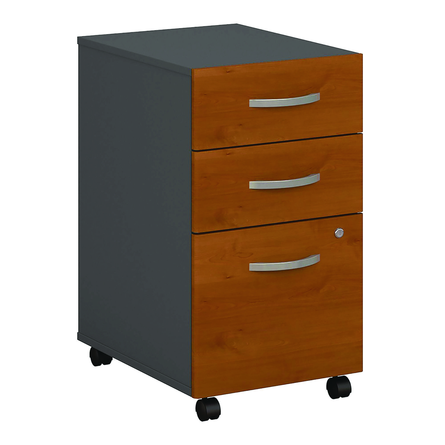 Series C Mobile Pedestal File, Left/Right, 3-Drawers: Box/Box/File, Legal/Letter/A4/A5, Cherry/Gray, 15.75″ x 20.25″ x 27.88″