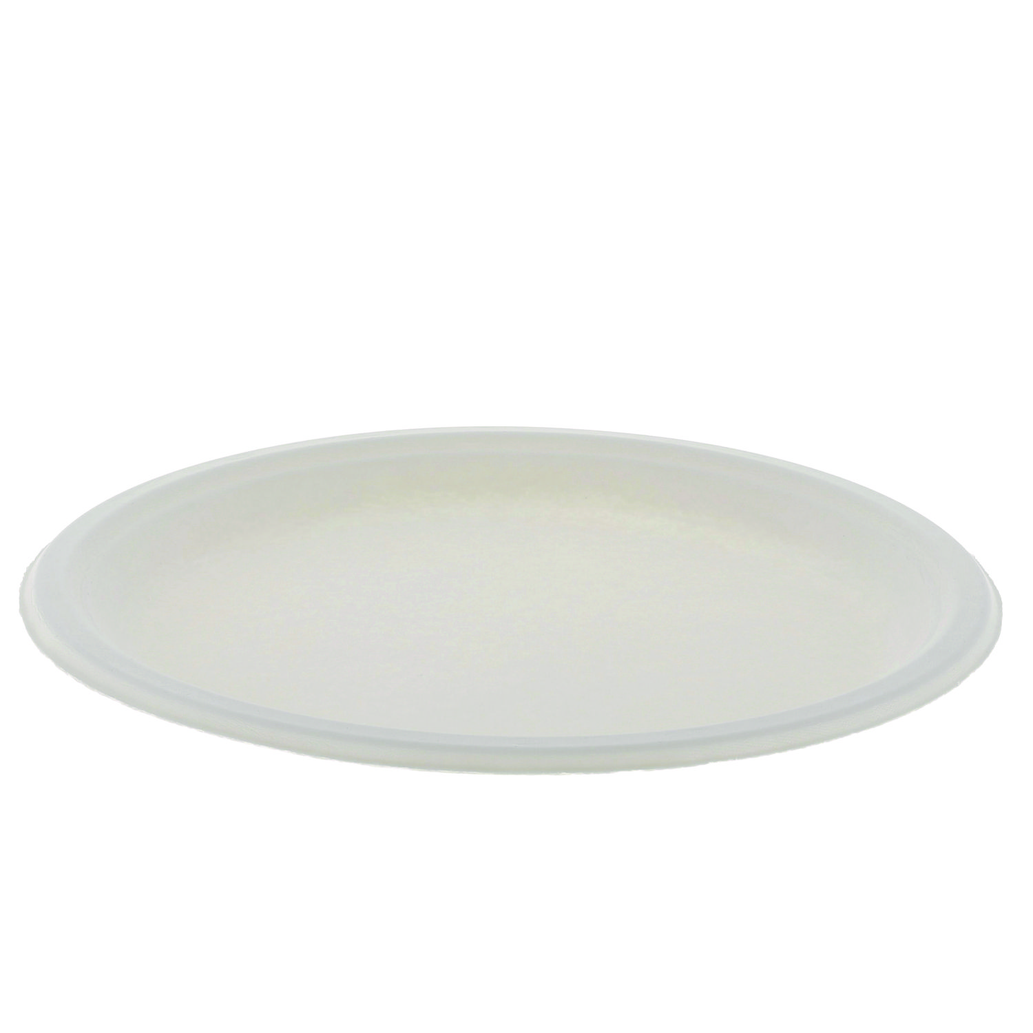 EarthChoice PFAS Free Compostable Dinnerware, Plate, Sugarcane, 10.25" dia, Natural, 500/Carton