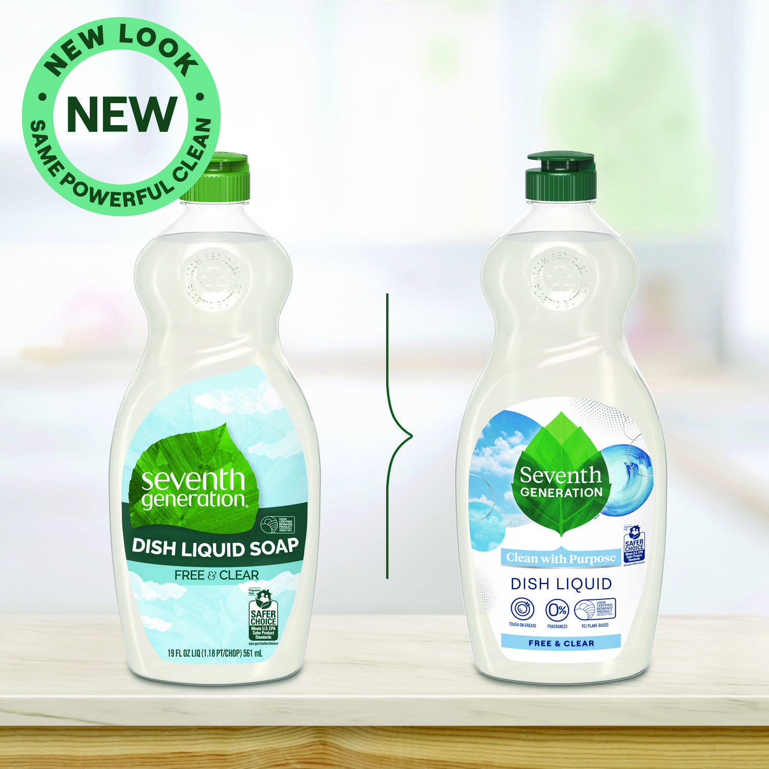 Seventh Generation® Natural Dishwashing Liquid, Free and Clear, 19 oz Bottle