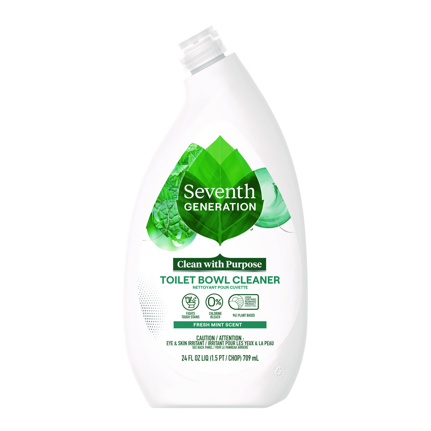 Toilet Bowl Cleaner, Fresh Mint Scent, 24 oz Bottle