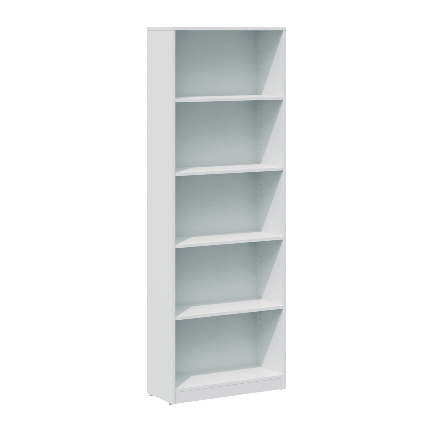 Five-Shelf Bookcase, 27.56″ x 11.42″ x 77.56″, White