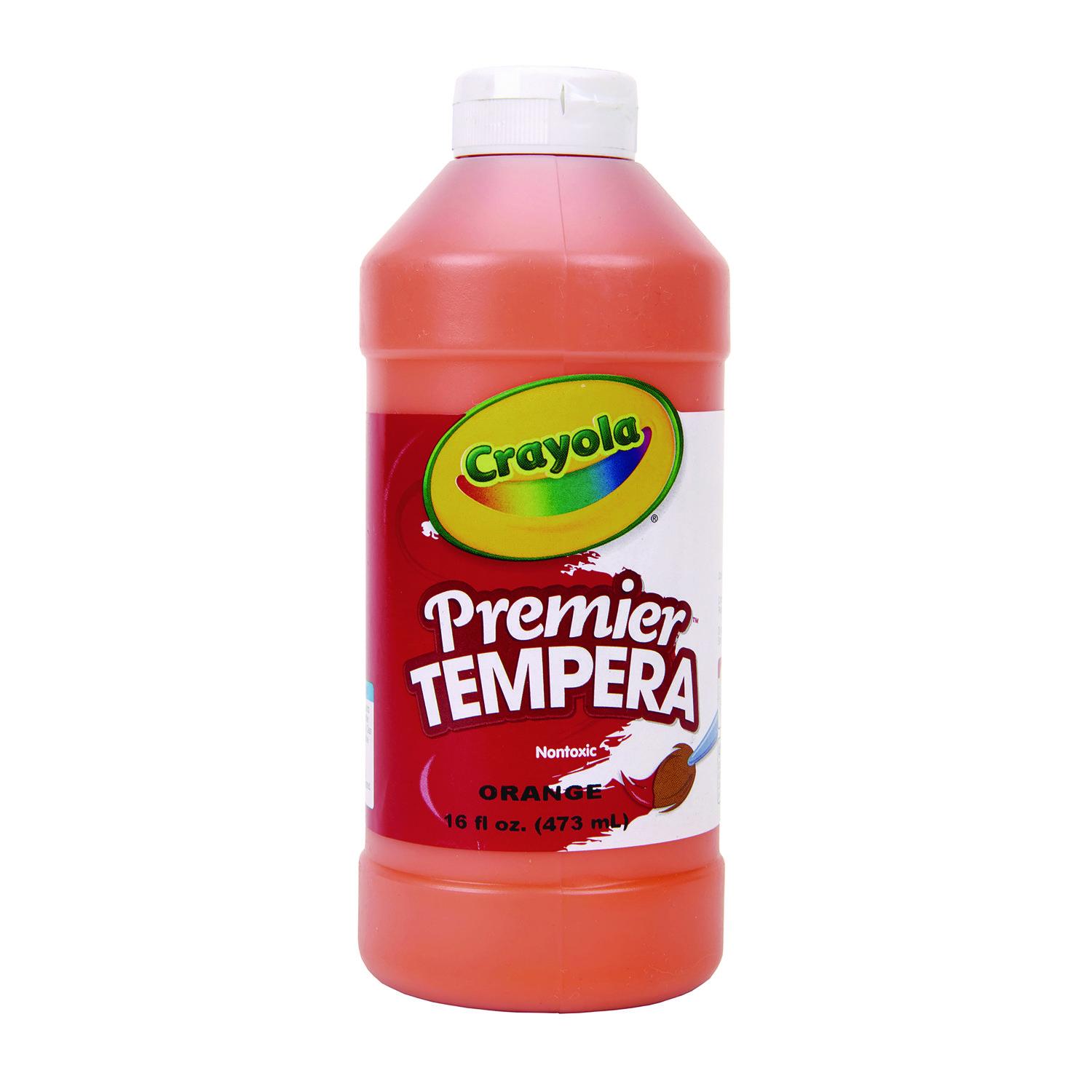 Premier Tempera Paint, Orange, 16 oz Bottle