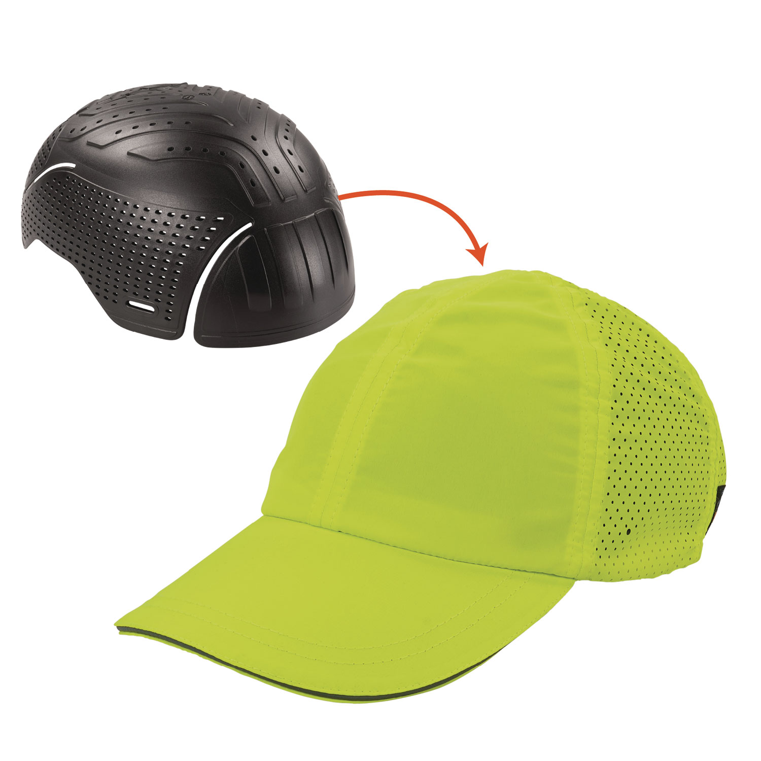 Skullerz 8947 Lightweight Baseball Hat and Bump Cap Insert, X-Large/2X-Large, Lime