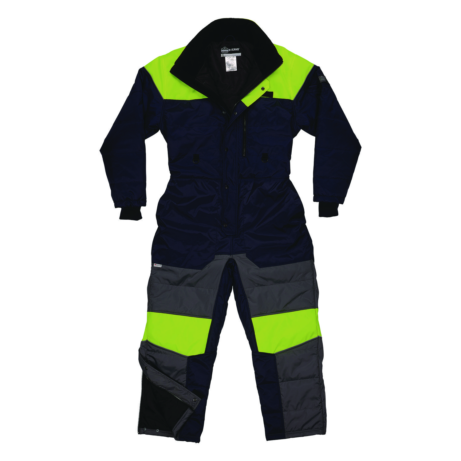 ergodyne® N-Ferno 6475 Insulated Freezer Coverall, 3X-Large, Navy