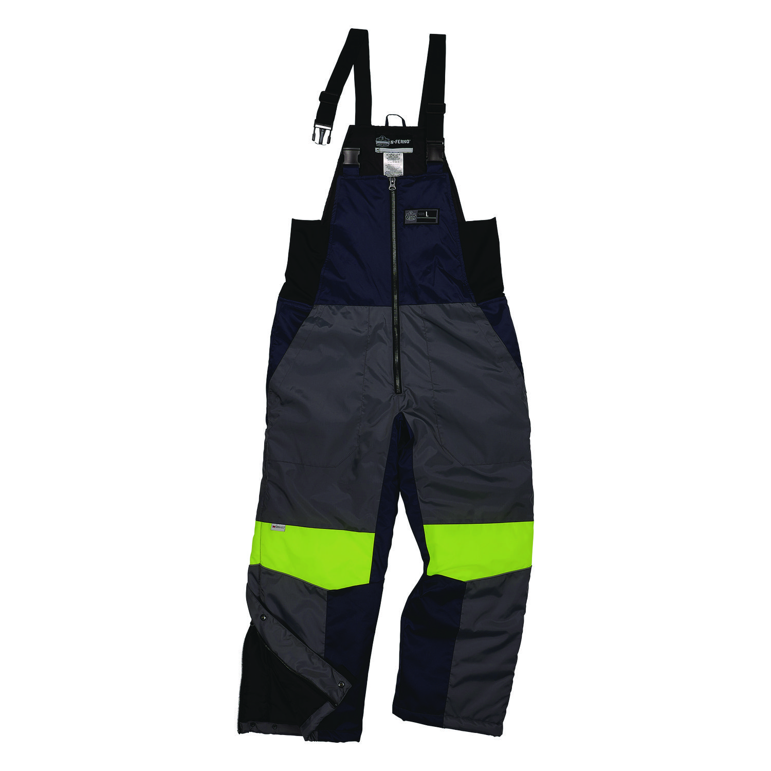 ergodyne® N-Ferno 6477 Insulated Cooler Bib Overall, X-Small, Navy