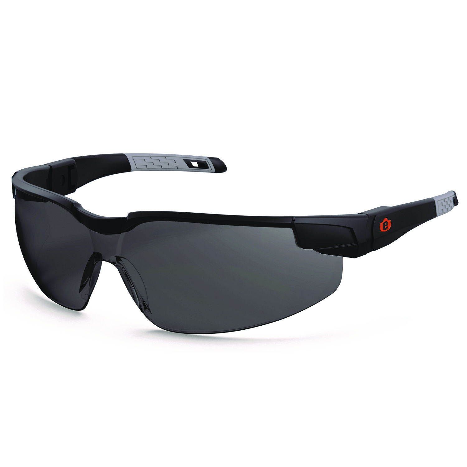 Skullerz DELLENGER Safety Glasses with Adjustable Temples, Matte Black Nylon Impact Frame, Smoke Polycarbonate Lens