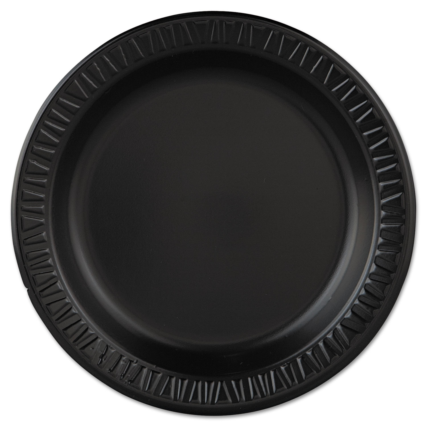  Dart 9PBQR Quiet Classic Laminated Foam Dinnerware, Plate, 9 dia, Black, 125/Pk, 4 Pks/Ctn (DCC9PBQR) 