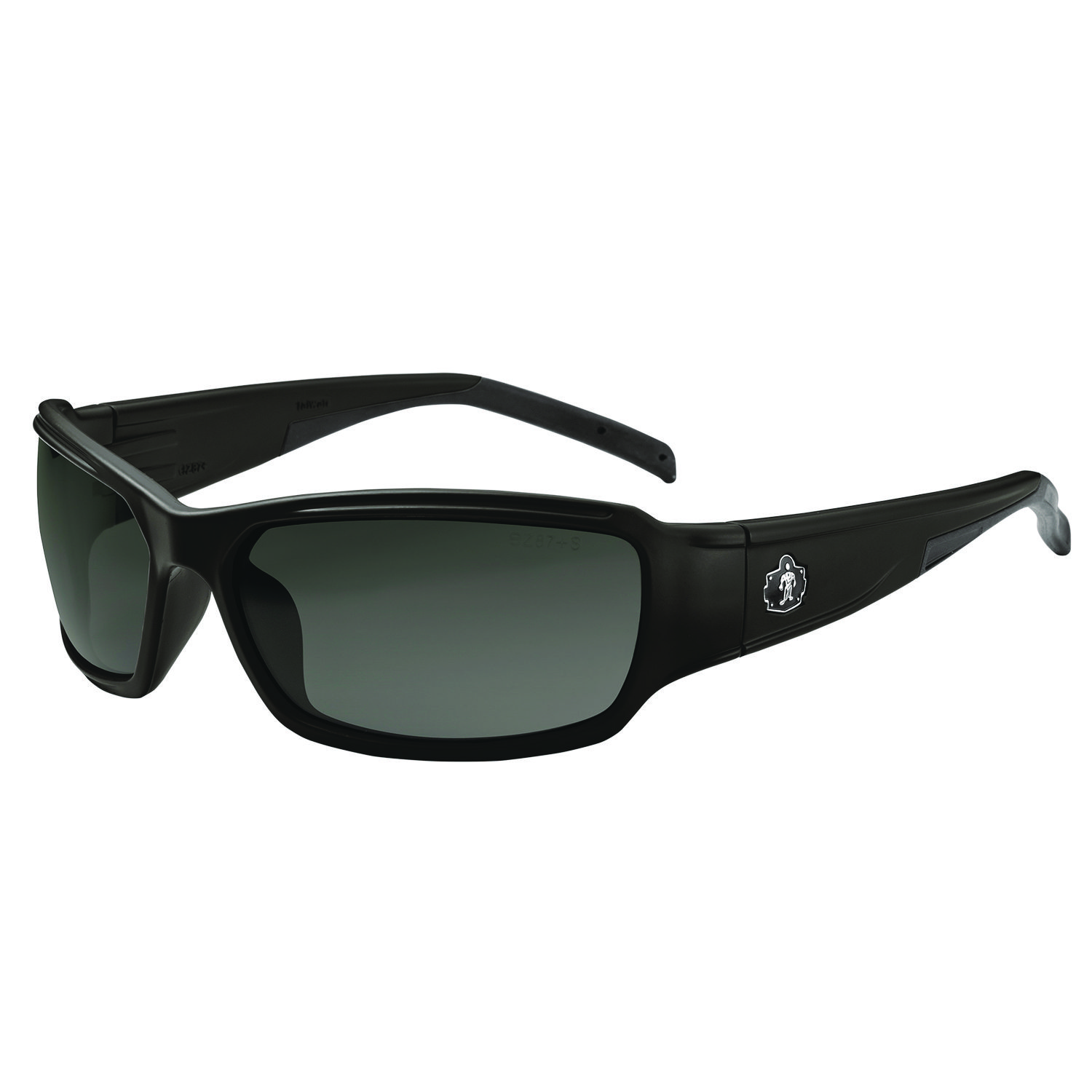 Skullerz THOR Anti-Scratch and Enhanced Anti-Fog Safety Glasses, Black Nylon Impact Frame, Smoke Polycarbonate Lens