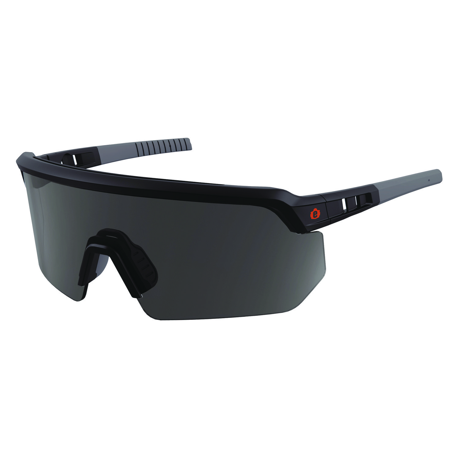 Skullerz AEGIR Anti-Scratch/Enhanced Anti-Fog Safety Glasses, Black Nylon Impact Frame, Smoke Polycarbonate Lens