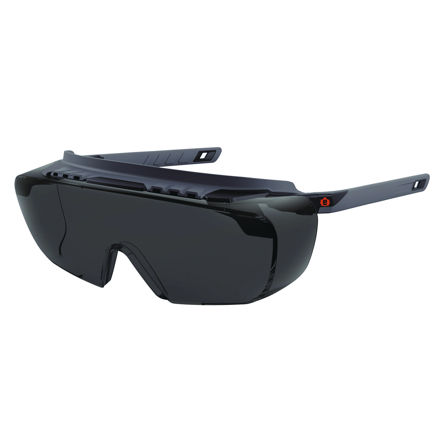 ergodyne® Skullerz OSMIN Anti-Scratch/Anti-Fog Safety Glasses, Matte Black Polycarbonate Frame, Smoke Polycarbonate Lens