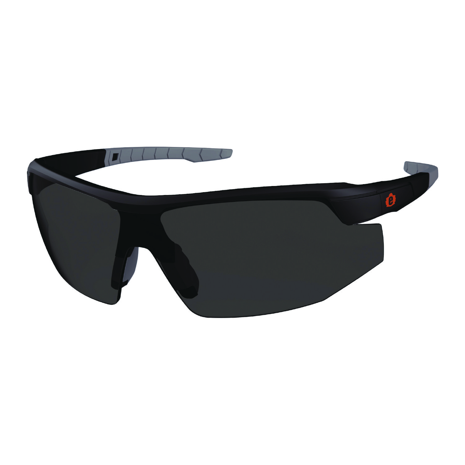 ergodyne® Skullerz SKOLL Anti-Scratch/Anti-Fog Safety Glasses, Matte Black Nylon Impact Frame, Smoke Polycarbonate Lens